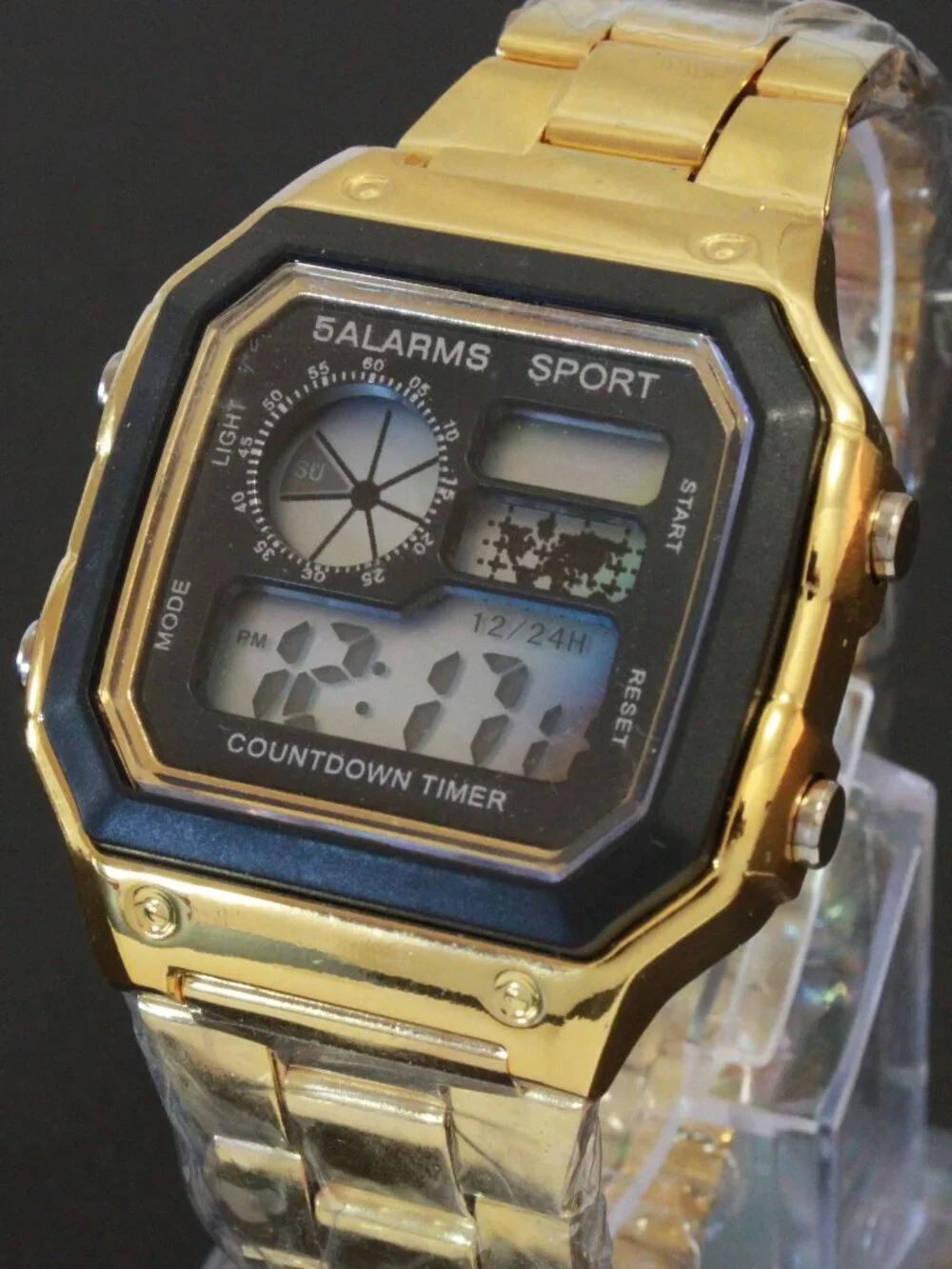 Royal Style Dual Time Alarm Stop Watch Count Down Timer